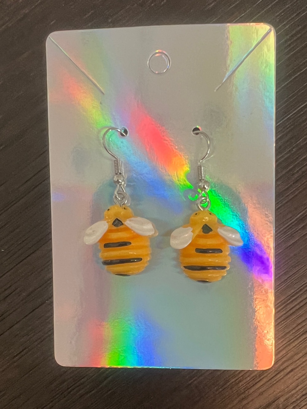 Cute Yellow Bee Dangle Earrings